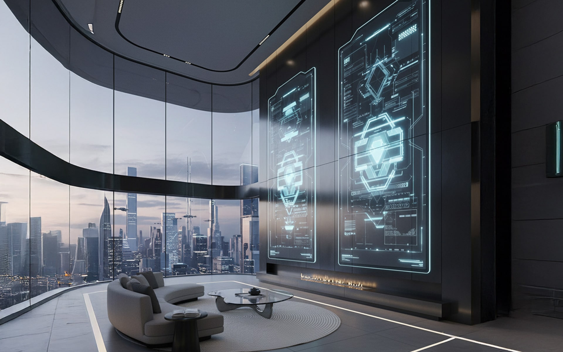 Quantum House futuristic control room